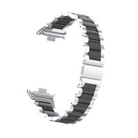 brățară metalică pentru Xiaomi Smart Band 8 - Argintie și Neagră