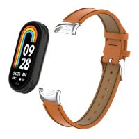 brățară din piele pentru Xiaomi Smart Band 8, 9 și 10 - Maro