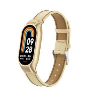 esem curea din piele pentru Xiaomi Smart Band 8, 9 și 10 - Aurie