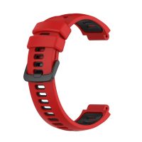 Curea din silicon eses pentru Garmin - Roșu negru, 15 mm