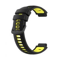 Curea din silicon eses pentru Garmin - Negru galben, 15 mm