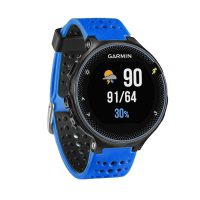 Curea din silicon perforată pentru Garmin - Albastru deschis negru, 15 mm