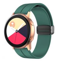 Curea din silicon eses cu cataramă magnetică 20 mm - Verde închis