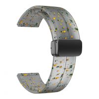 Curea din silicon eses cu cataramă magnetică 20 mm - Artă cu model, gri