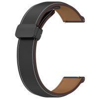 Curea din piele cu cataramă magnetică 20 mm - Negru