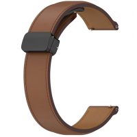 Curea din piele eses cu cataramă magnetică 20 mm - Maro