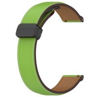 esecul Curea din piele cu cataramă magnetică 20 mm - Verde