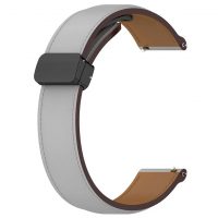 Curea din piele eses cu cataramă magnetică 20 mm - Gri