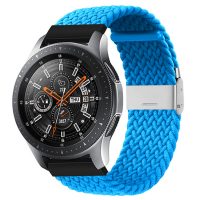 Curea din nailon împletit eses cu cataramă 22 mm - Albastră