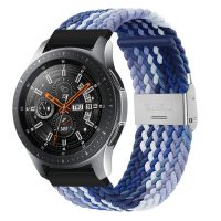 Curea din nailon împletit eses cu cataramă 22 mm - Model, solzi albaștri