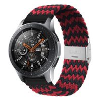 Brățară din nylon împletit cu cataramă de 20 mm - Modelat, Roșu și Negru