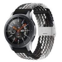 Brățară din nylon împletit cu cataramă de 20 mm - Modelat, Negru
