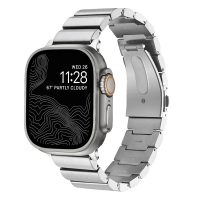 brățară din titan pentru Apple Watch - argintie lucioasă 38mm, 40mm, 41mm
