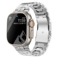 Banda titan - argintie lucioasă cu bandă pentru Apple Watch - 42mm, 44mm, 45mm, 49mm