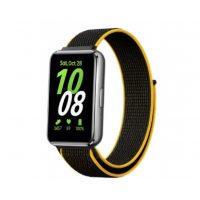 brățară din nailon pentru Samsung Galaxy Fit 3 - Negru și galben