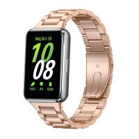 brățară din metal pentru Samsung Galaxy Fit 3 - Roz și auriu