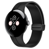brățară din silicon cu cataramă magnetică pentru Google Pixel Watch 1, 2 - Negru