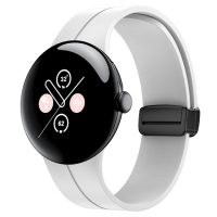 brățară din silicon cu cataramă magnetică pentru Google Pixel Watch 1, 2 - Alb