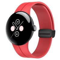 brățară din silicon cu cataramă magnetică pentru Google Pixel Watch 1, 2 - Roșu