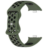 brățară din silicon perforată pentru Xiaomi Redmi Watch 4, Smart Band 8 Pro și 9 Pro - verde-negru