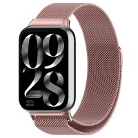brățara milaneză pentru Xiaomi Redmi Watch 4, Smart Band 8 Pro și 9 Pro - roz