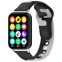 brățara din silicon pentru Xiaomi Redmi Watch 4 și Xiaomi Smart Band 8 Pro - negru-gri