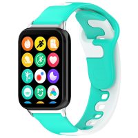 brățara din silicon pentru Xiaomi Redmi Watch 4 și Xiaomi Smart Band 8 Pro - mentă-alb