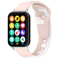 brățara din silicon pentru Xiaomi Redmi Watch 4 și Xiaomi Smart Band 8 Pro - roz-alb