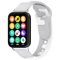 brățara din silicon pentru Xiaomi Redmi Watch 4 și Xiaomi Smart Band 8 Pro - gri-alb