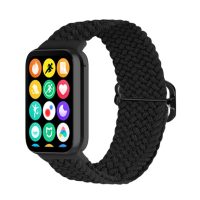 brățara din nailon țesută pentru Xiaomi Redmi Watch 4 și Xiaomi Smart Band 8 Pro - neagră