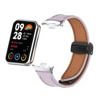 brățara din piele cu cataramă magnetică pentru Xiaomi Redmi Watch 4, Smart Band 8 Pro și 9 Pro - violet