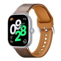 brățară combinată din silicon pentru Xiaomi Redmi Watch 4, Smart Band 8 Pro și 9 Pro - Maro deschis