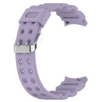 Brățară din silicon cu două rânduri pentru Samsung Galaxy Watch 4, 5, 6, 7 - Mov, 20 mm