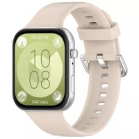 esem brățară din silicon pentru Huawei Watch Fit 3, 4 și 4 Pro - Bej