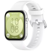 esem brățară din silicon pentru Huawei Watch Fit 3, 4 și 4 Pro - Albă