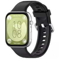 esem brățară din silicon pentru Huawei Watch Fit 3, 4 și 4 Pro - Neagră