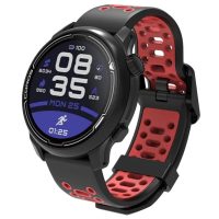 eses Bandă din silicon perforat - Negru-roșu, 22 mm
