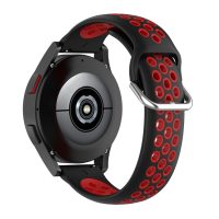 eses Curea sport din silicon cu introducere - Culoare negru-roșu, 22 mm