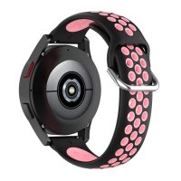 eses Curea sport din silicon cu introducere - Culoare negru-roz, 22 mm