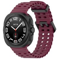 Brățară din silicon perforată cu cataramă magnetică pentru Samsung Galaxy Watch Ultra 47 mm - Vino