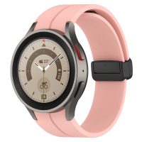 esec Brățară din silicon cu prindere magnetică pentru Samsung Galaxy Watch 4, 5, 6, 7 - Roz