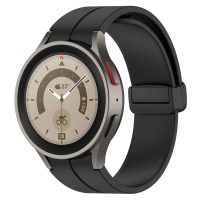 esec Brățară din silicon cu prindere magnetică pentru Samsung Galaxy Watch 4, 5, 6, 7 - Negru