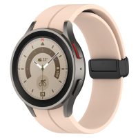 esec Brățară din silicon cu prindere magnetică pentru Samsung Galaxy Watch 4, 5, 6, 7 - Bej