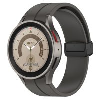 esec Brățară din silicon cu prindere magnetică pentru Samsung Galaxy Watch 4, 5, 6, 7 - Gri închis