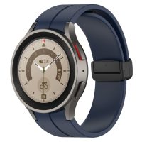 esec Brățară din silicon cu prindere magnetică pentru Samsung Galaxy Watch 4, 5, 6, 7 - Albastru închis