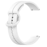 Brățară din silicon cu prindere de culoare - Alb, 22 mm
