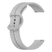 Brățară din silicon cu prindere de culoare - Gri deschis, 22 mm