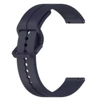 Brățară din silicon cu sistem de închidere și prindere colorată - Albastru închis, 22 mm