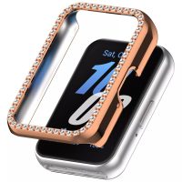 Cadru de protecție cu pietre pentru Samsung Galaxy Fit 3 - Roz auriu