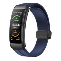 Brățară din silicon cu buclă magnetică - Gri închis, 16 mm